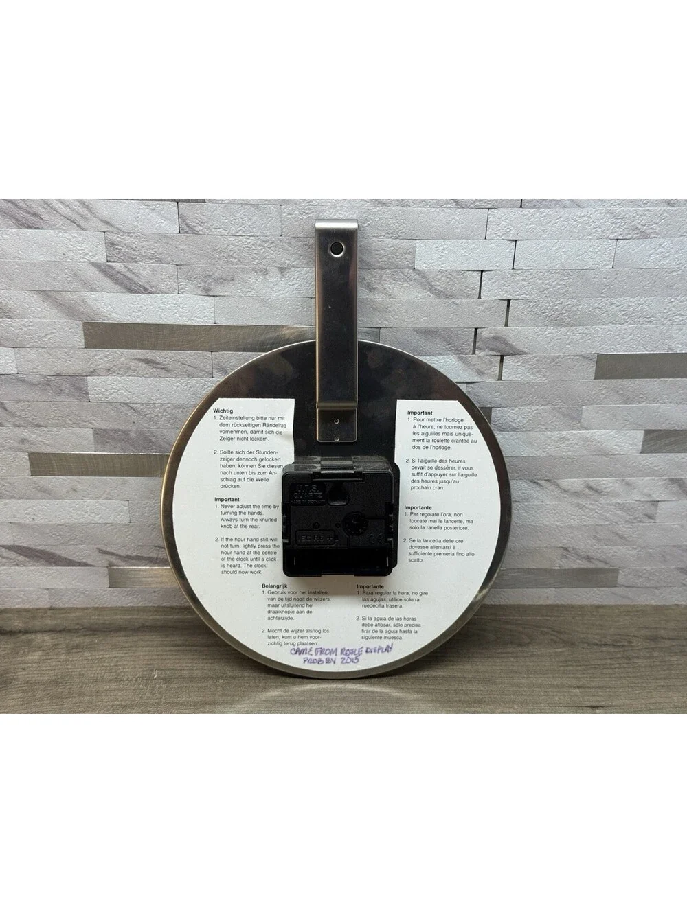 Vintage Rosle Stainless Steel Clock -Rare Find, Tested And Works *Read*